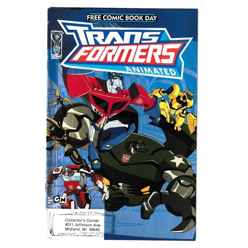 Free Comic Book Day Transformers Animated IDW Cartoon Network Comic Book
